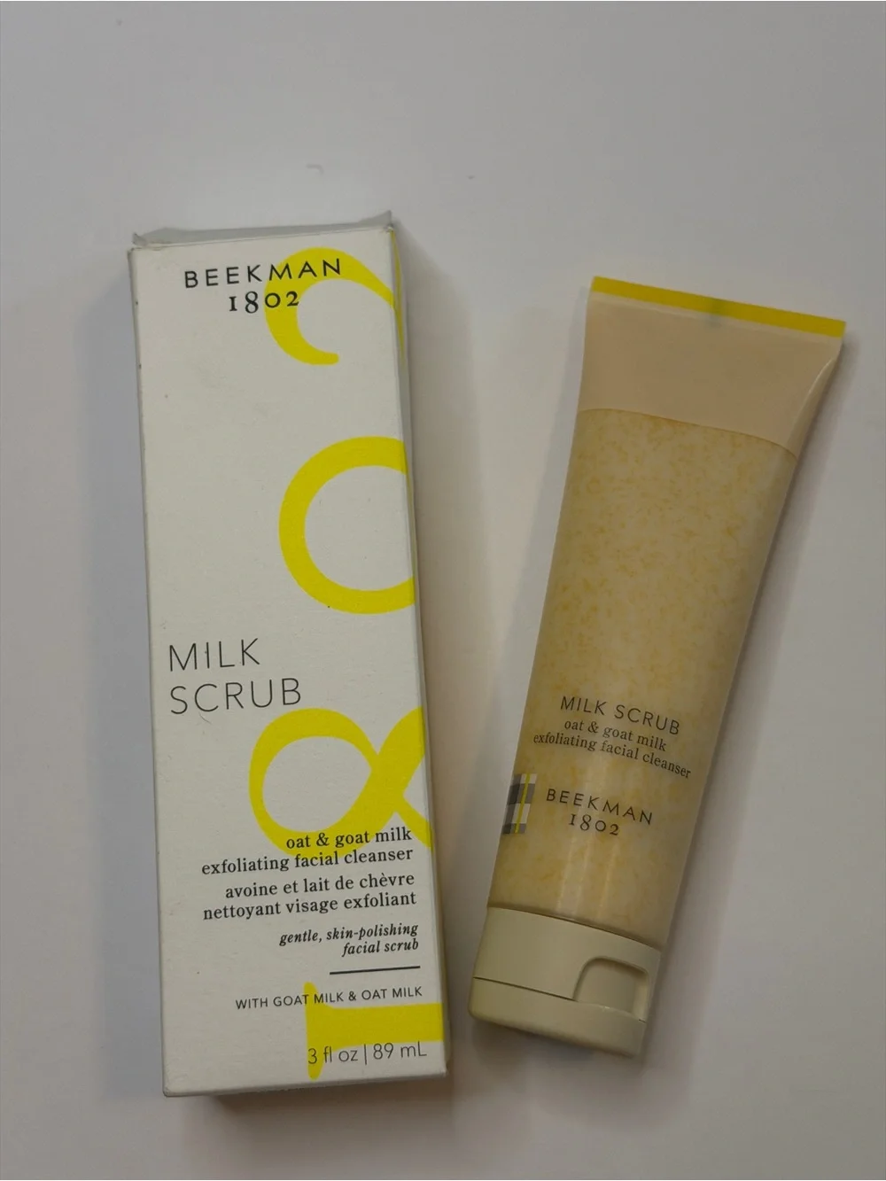 Beekman 1802 Milk Scrub Oat & Goat Milk Exfoliating Facial Cleanser 3 oz